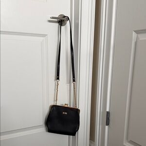 Liz Claiborne Black Crossbody Bag with Gold Accents